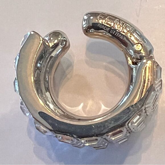 Elegant FENDI Silver Crystal Ear Cuff - Picture 7 of 7